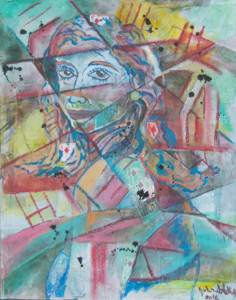 "Improvisational Study #1" 24 in. X 36 in. mixed media on canvas. Currently in a private collection