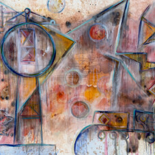 "Preponderance" 72 in. X 96 in. Mixed media painting on canvas