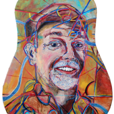 "Guitar Commission back" by artist Jason Stallings from 2021