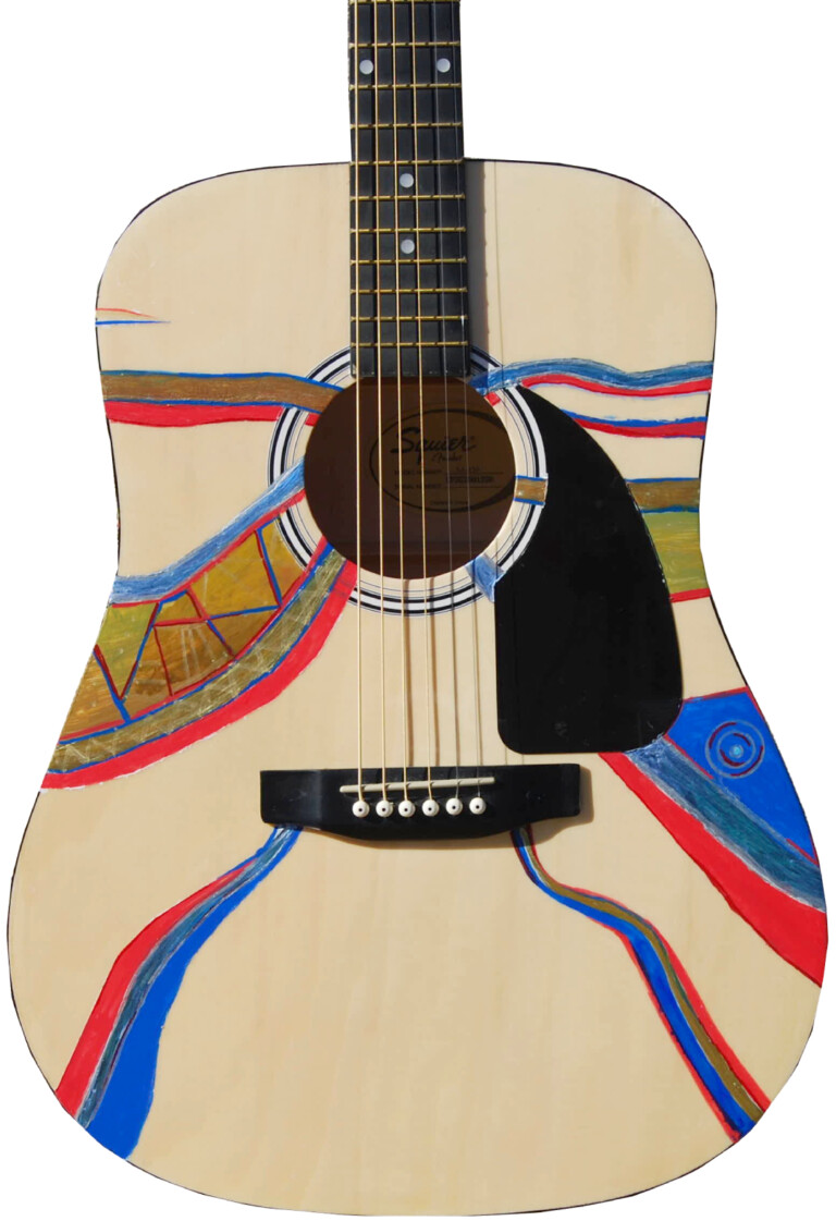 "Guitar Commission front" by artist Jason Stallings from 2021